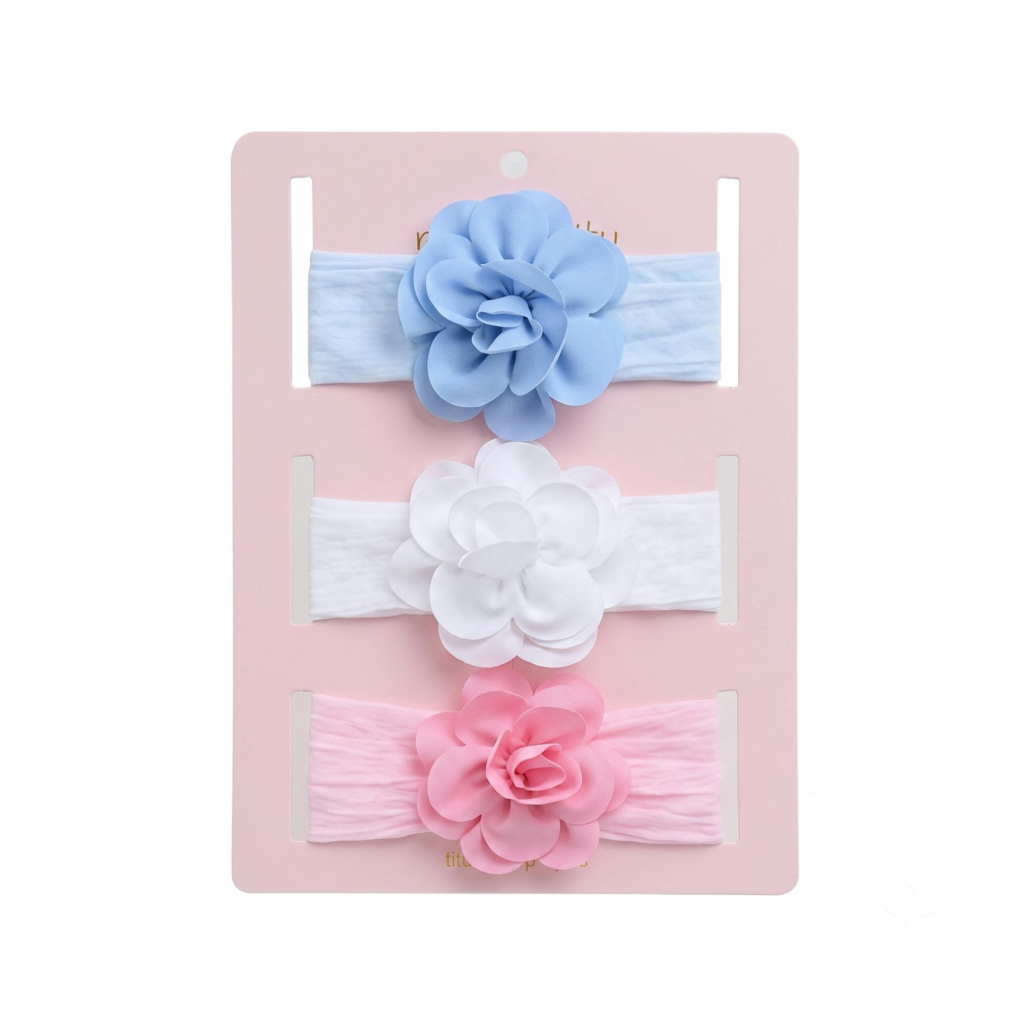 Multicolor Floral Elastic Headband Set