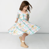 Reese Print Scoop Neck Dress