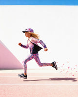 Full Zip Reversible Athletic Cardigan In Recycled Polyester Pink To Mauve Gradient