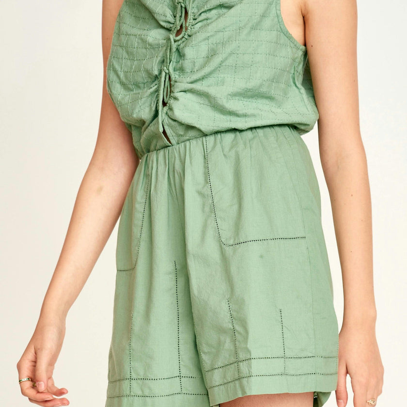 Woodstock Long Line Short in Mint