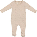 Elegant Leaves Footie and Beanie Set