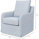 Reese Eco-Linen Slip Cover Swivel Glider