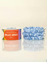 Light Blue Silk Scrunchies