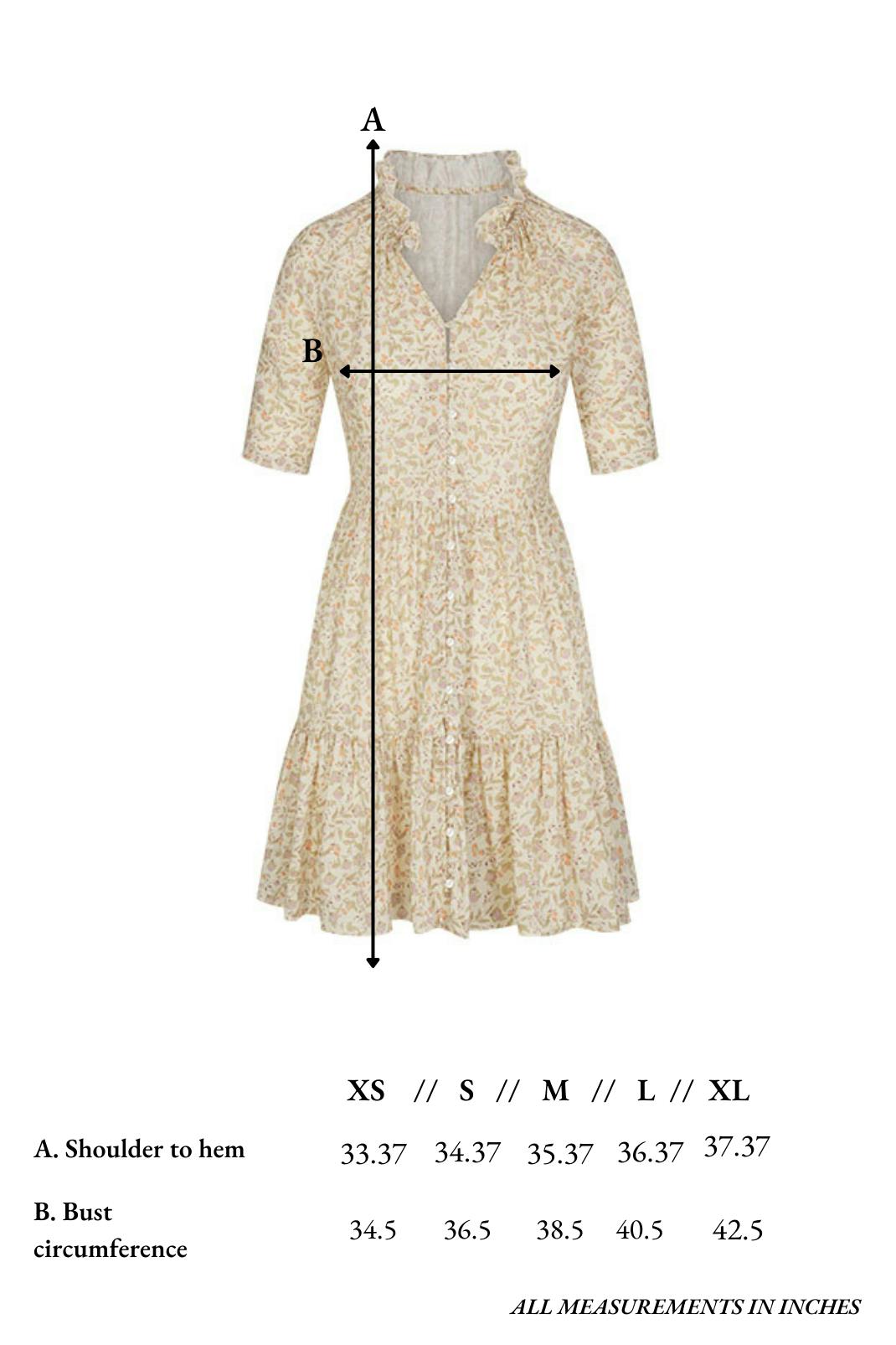 Ella Dress in Honey Blooms