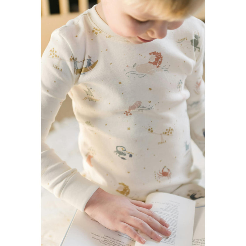 Ribbed Toddler Pajama, White