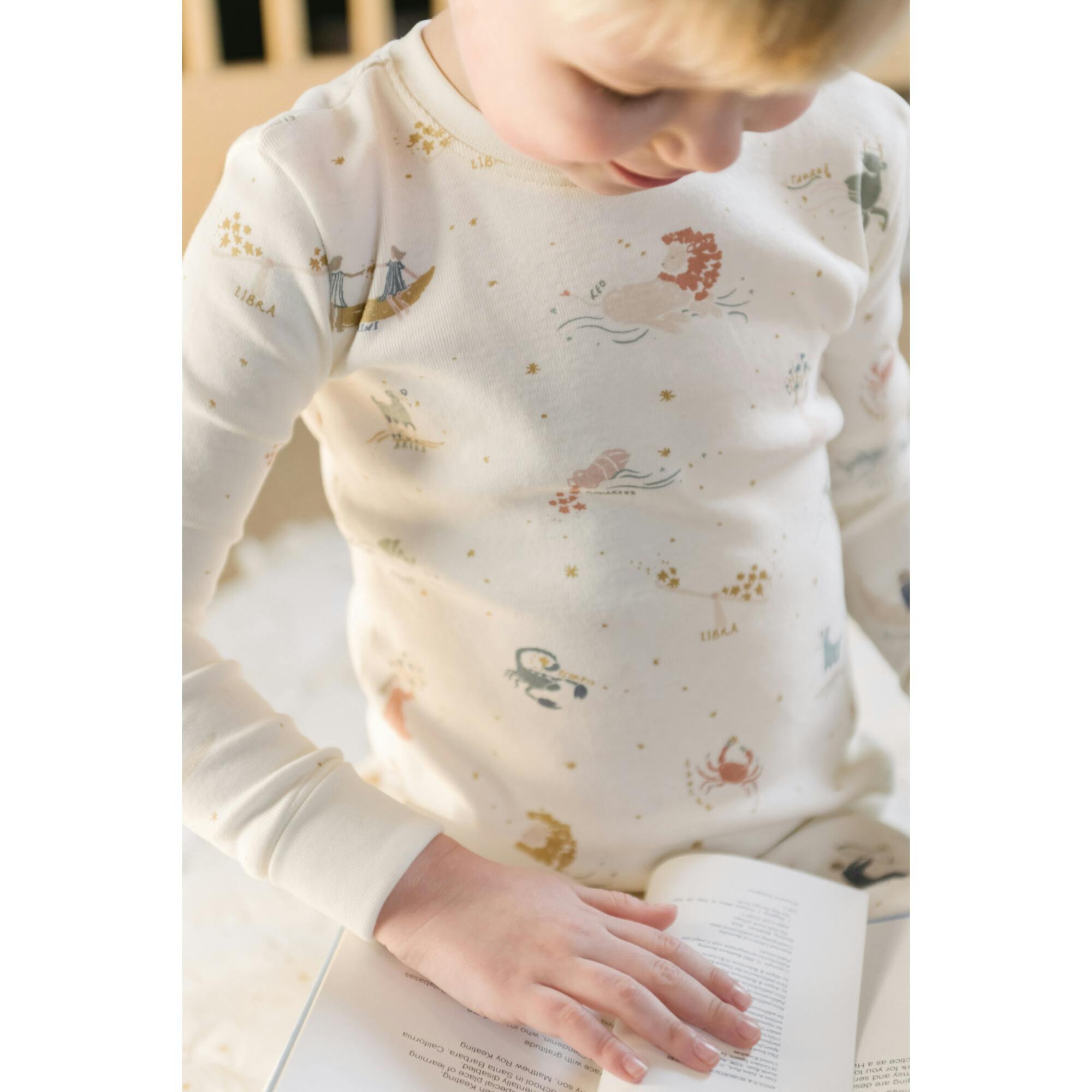 Ribbed Toddler Pajama, White