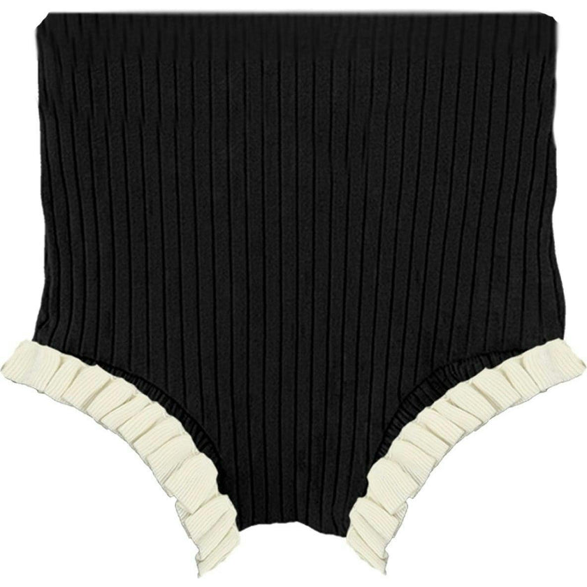 Ruffle Knit Pleated Trim Bloomers