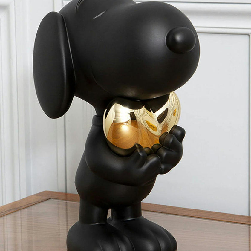 Snoopy HEART Matt Black with Chrome Gold Heart 21.5in