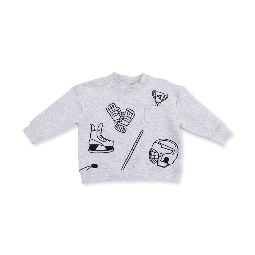Hockey - Drop Sleeve Sweatshirt