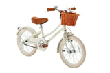 Banwood Classic 16 Inch Kids Bike Cream — Pedal Bicycle with Training Wheels Ages 4-7