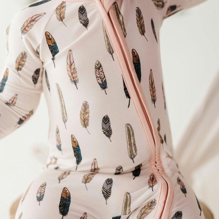 Long Sleeve Zip Romper Hair Bow