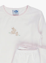Stripy Bunny Embroidered Pajamas