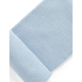 Textured Knit Blanket Blue Melange