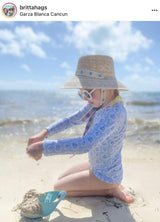Palmetto Girl’s Hat - Navy Ric-Rac Ribbon