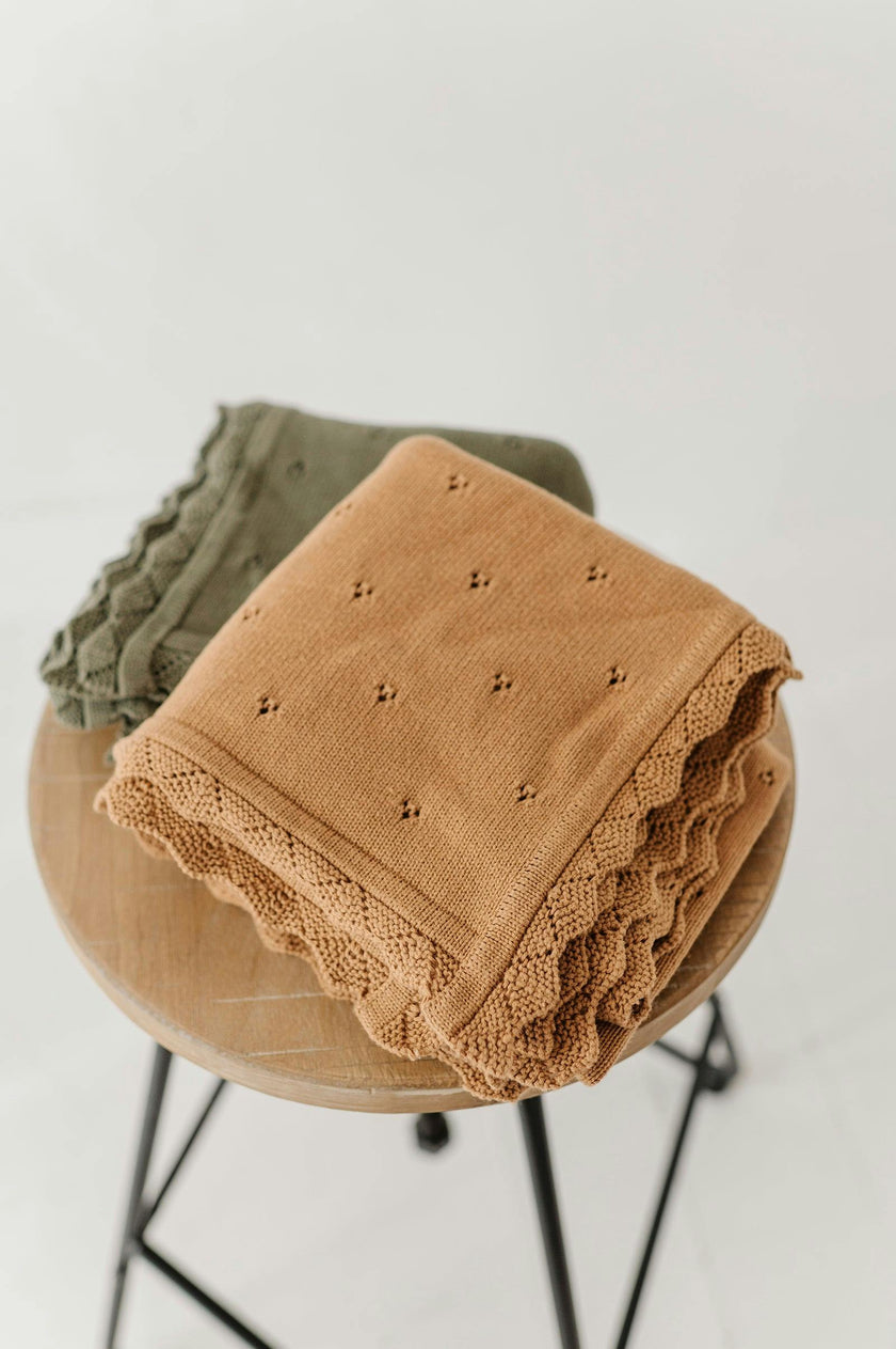 Knit Blanket in Woodland Moss