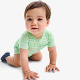 Baby heathered pocket shortie in stripe