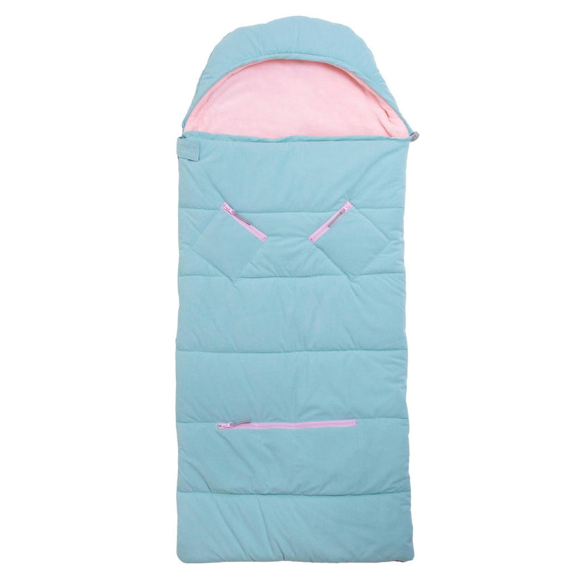 Sleep-N-Pack™ – Little Kid Size | Bows & Ruffles Tanager Turquoise Corduroy