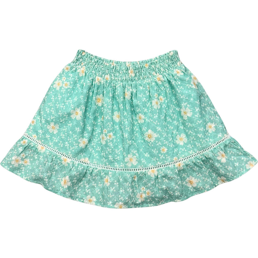 Smocked Eyelet Skirt