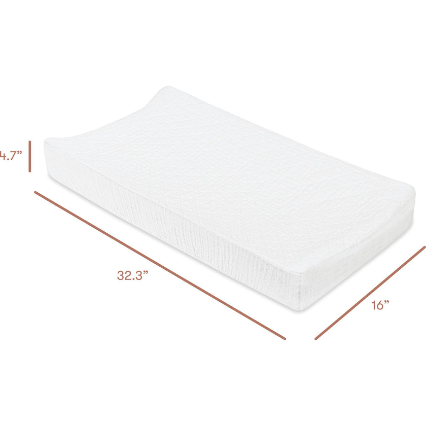 Quilted Changing Pad Cover in White