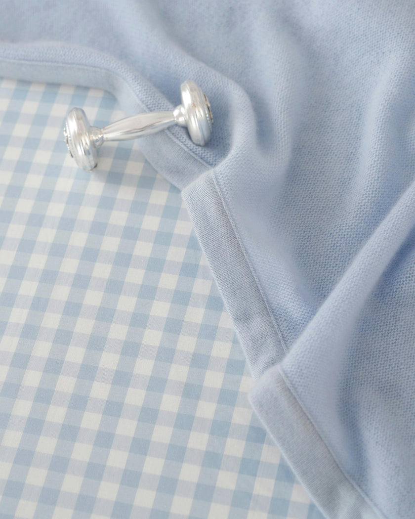 Cashmere Baby Blanket in Light Blue