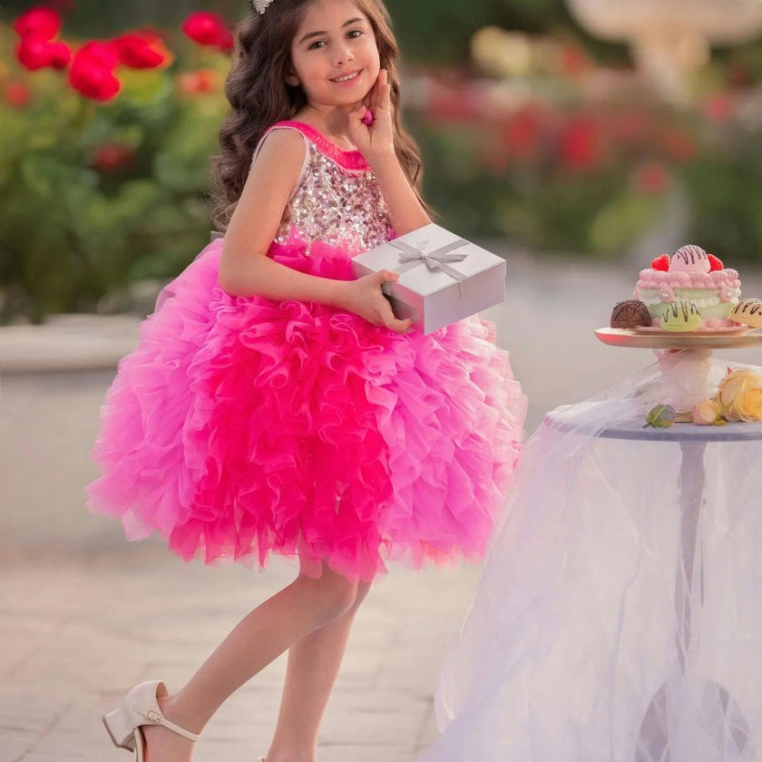 Princess Rosabelle Ruffle Dress - Girls Party Dress