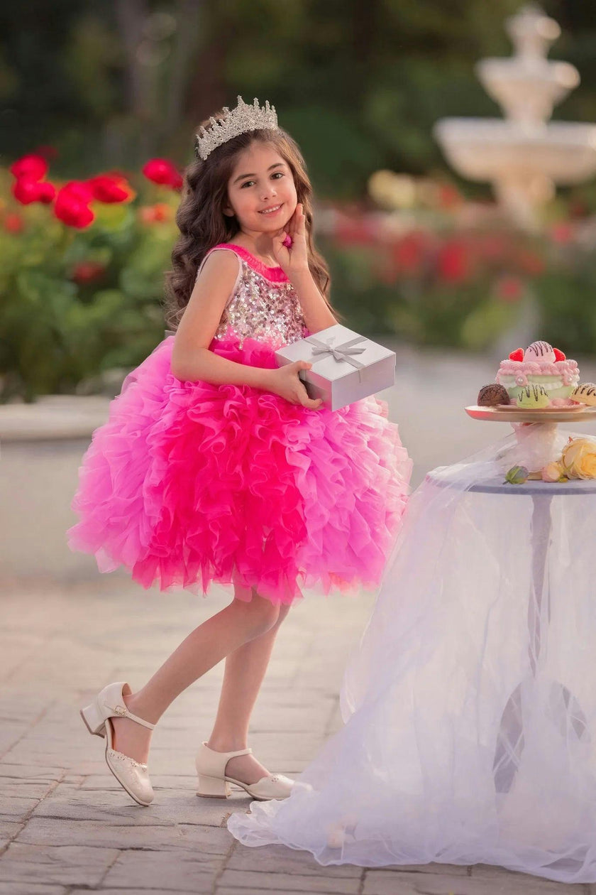 Princess Rosabelle Ruffle Dress - Girls Party Dress