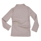 Rib Mock Neck Long Sleeve Top