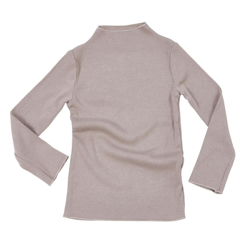Rib Mock Neck Long Sleeve Top