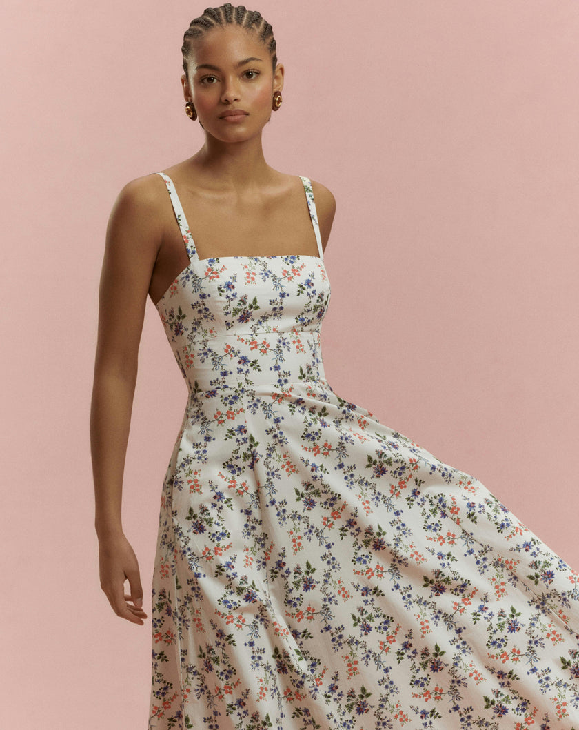 The Margot Dress - Pink Scallop Bow Chintz
