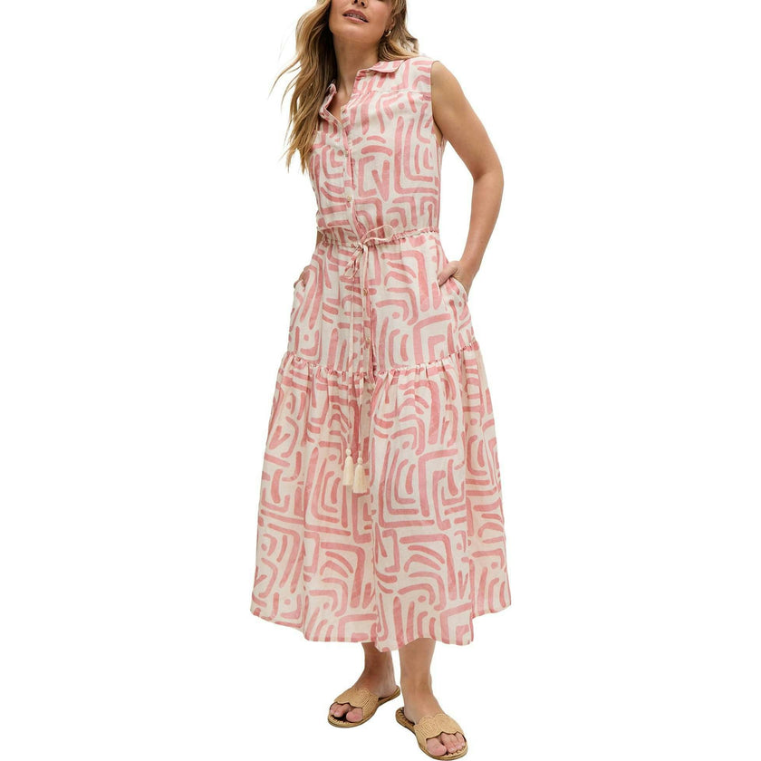 Holly Tiered Warhol Print Maxi Dress
