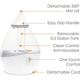 Droplet Cool-Mist Humidifier with Vapor Tray