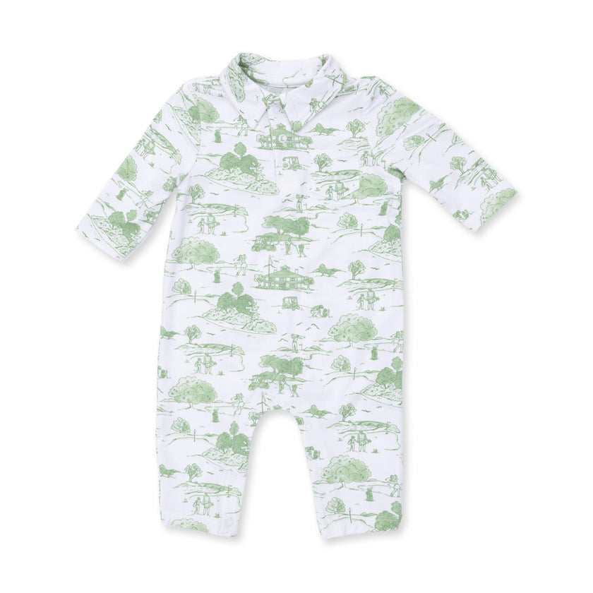 Golf Toile Green - Polo Romper
