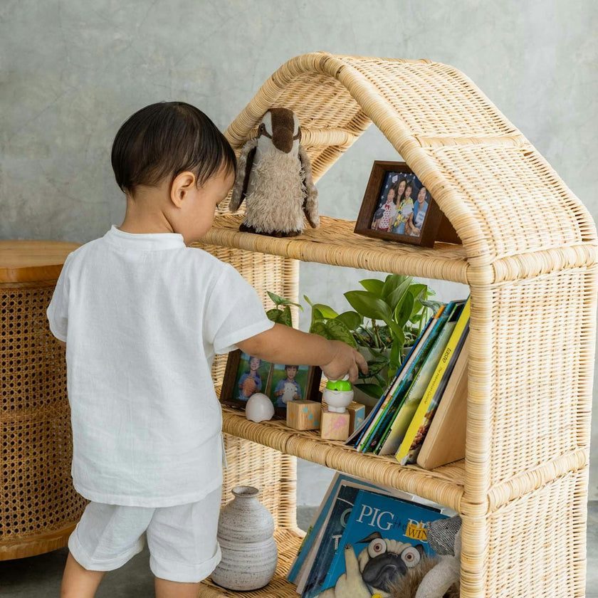 Handcrafted - Alaya House Shelf - Rattan Wicker