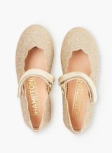 Hampton Classics Lilly Party Shoes in Gold Sparkle