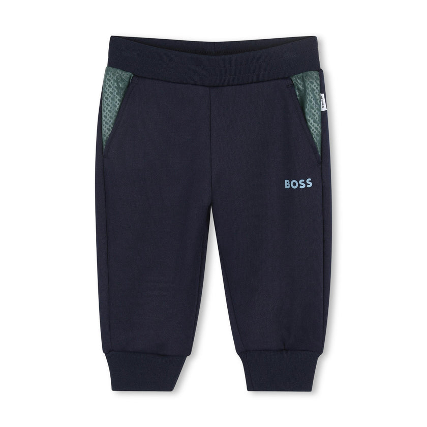 Dark Navy & Green Panel Tracksuit