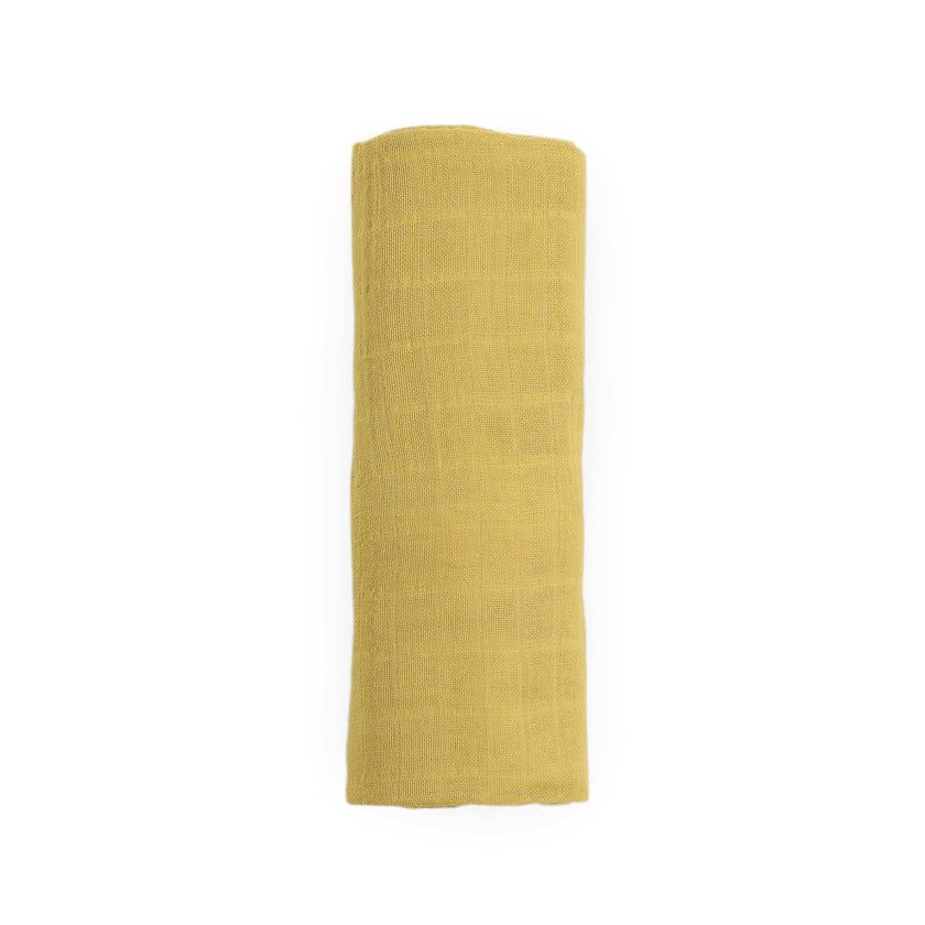 Organic Cotton Muslin Swaddle Blanket - Wheat