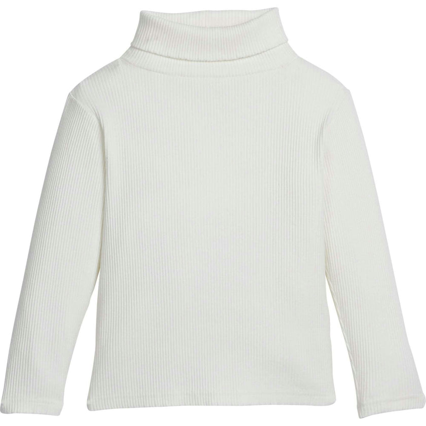 Stretchy Ribbed Long Sleeve Turtleneck Sweatshirt