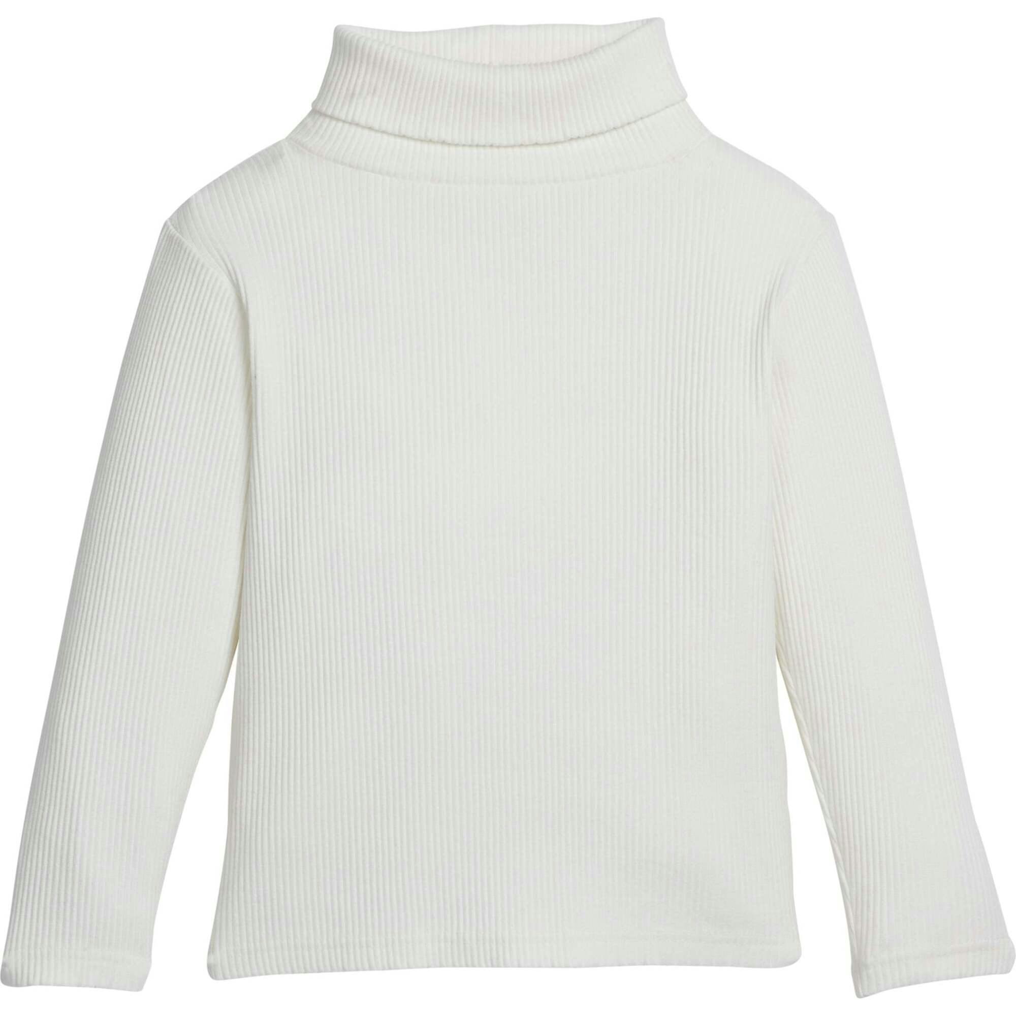 Stretchy Ribbed Long Sleeve Turtleneck Sweatshirt