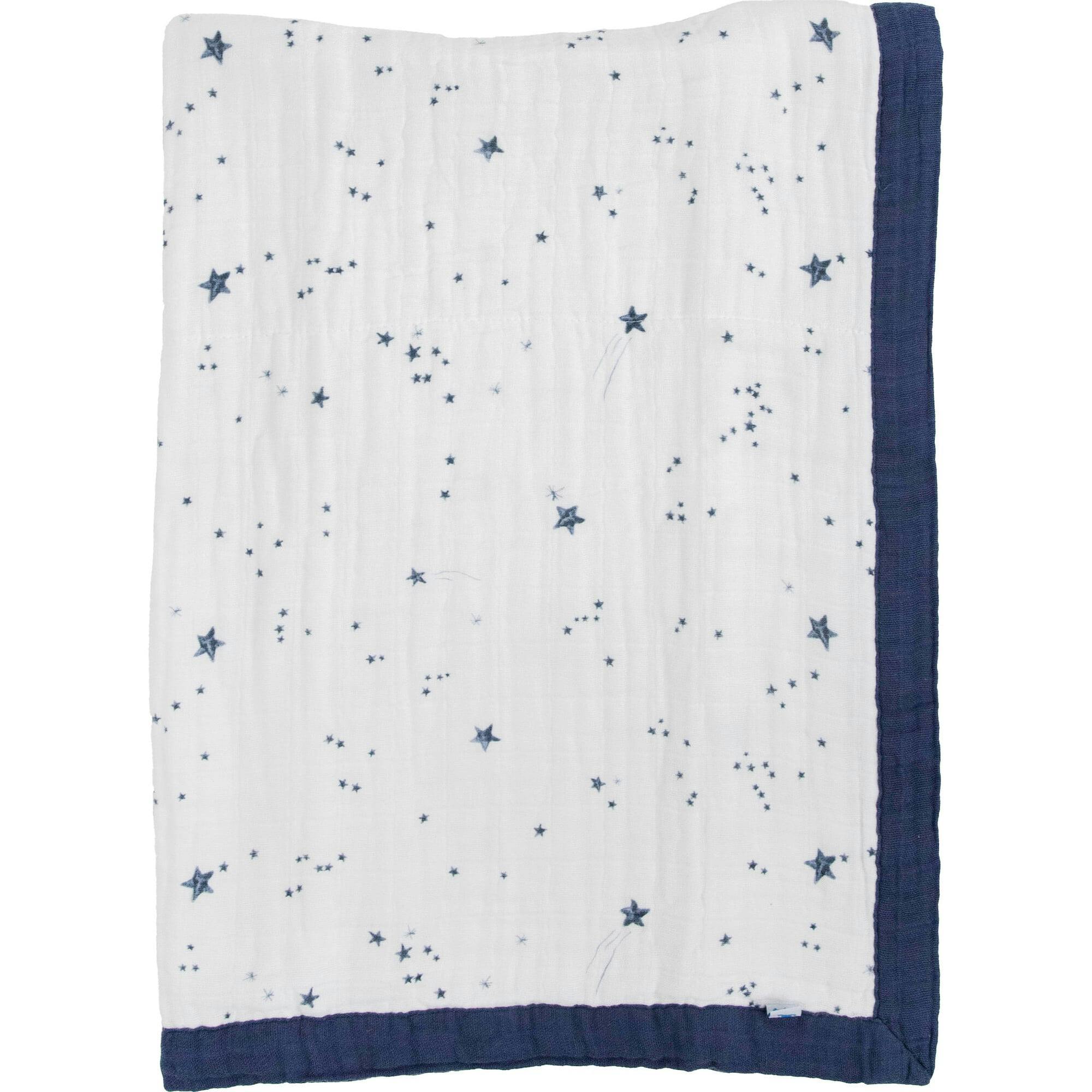 Cotton Muslin Baby Quilt - Shooting Stars