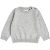 Pointelle Star Crawler Set - Grey