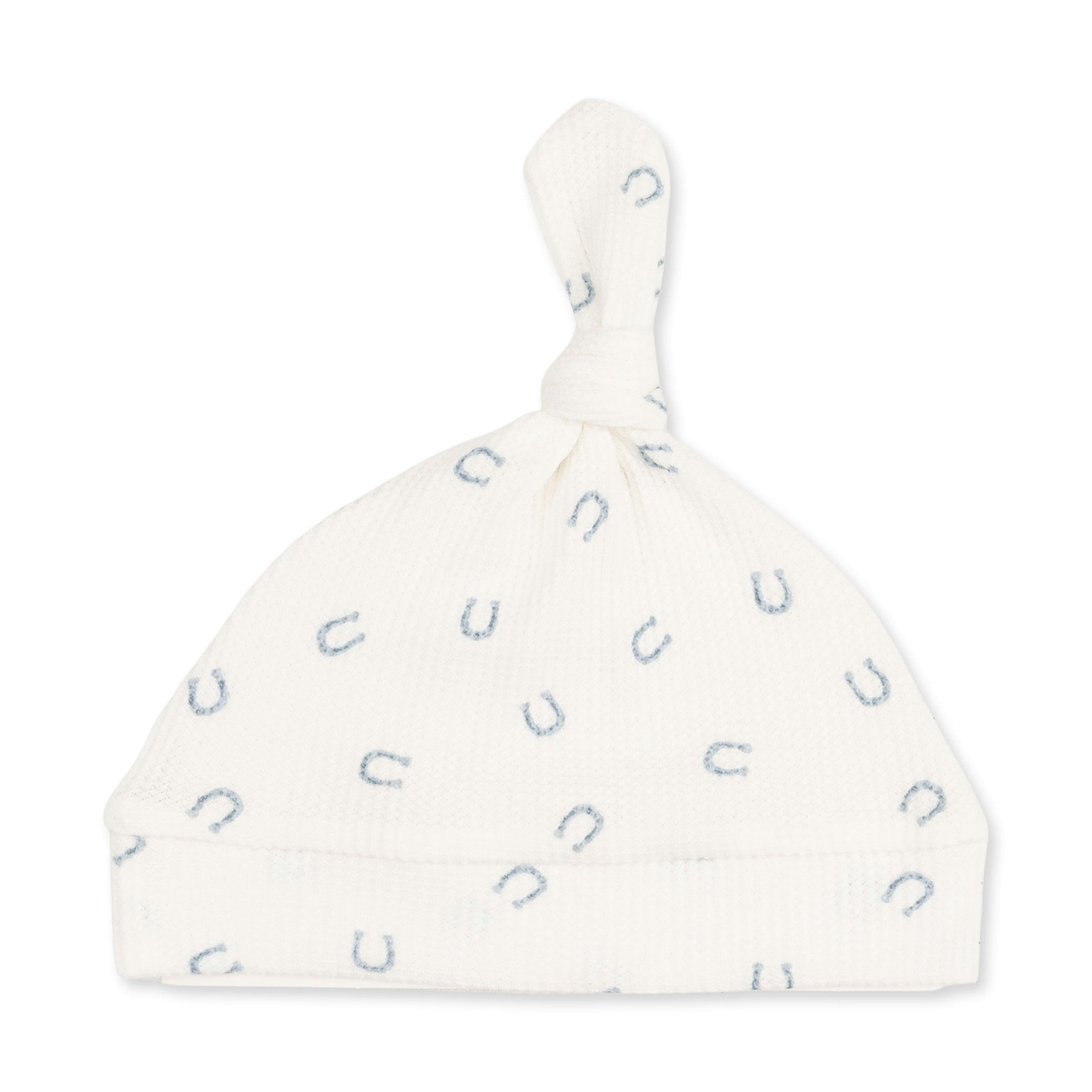Little Horseshoes Blue - Knotted Gown and Knotted Hat