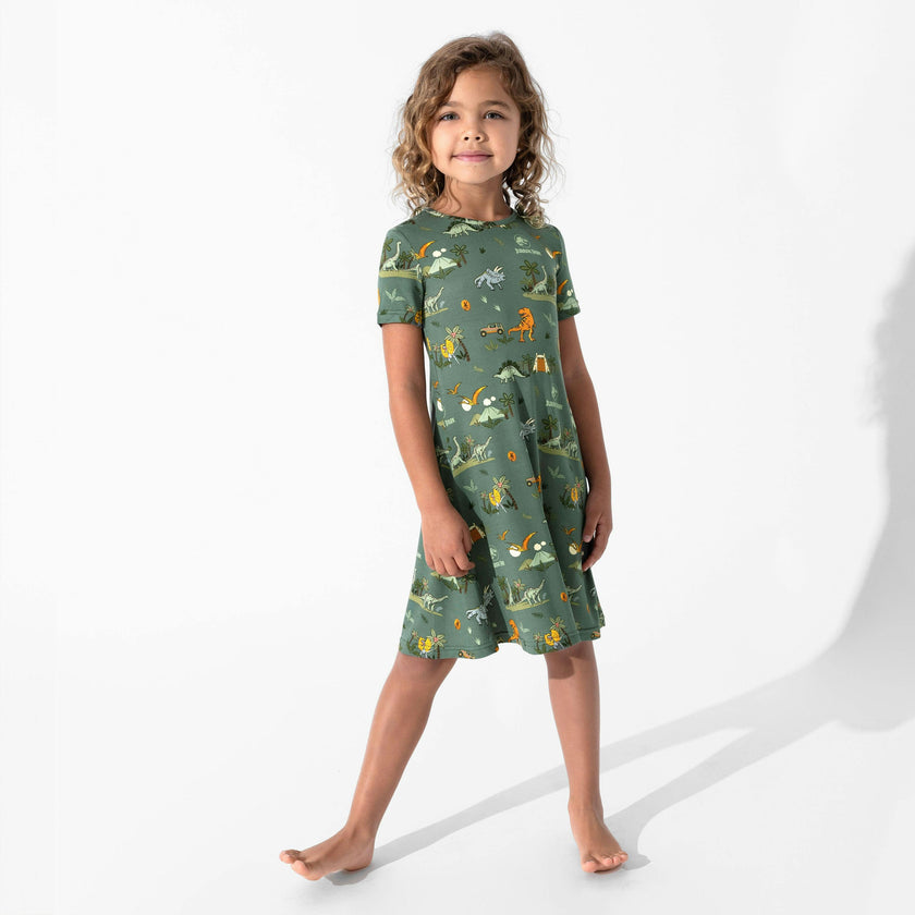 Jurassic Park: Safari Girls' Short Sleeve Dress