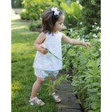 Printed Pique Dress & Bloomer With Flowers