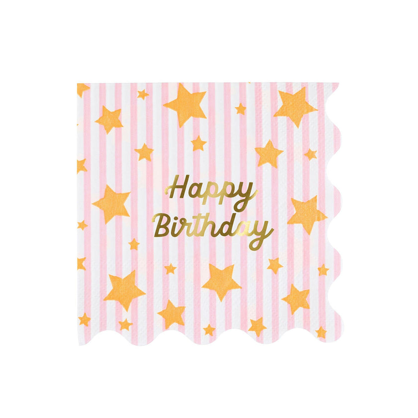 Bright Star Happy Birthday Large Napkins
