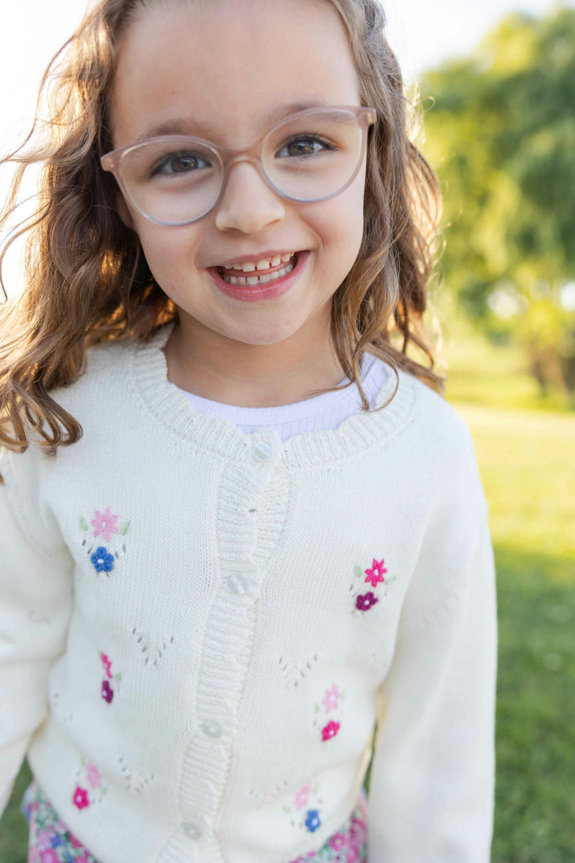 Sweater with Hand Embroidered Flowers