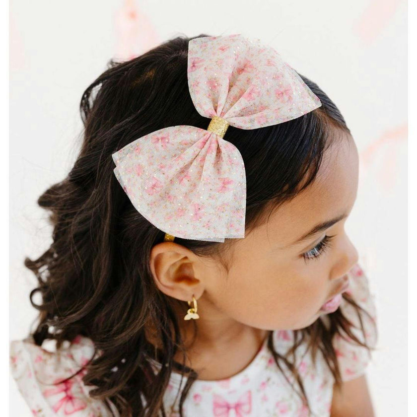 Ditsy Floral Tulle Bow Headband