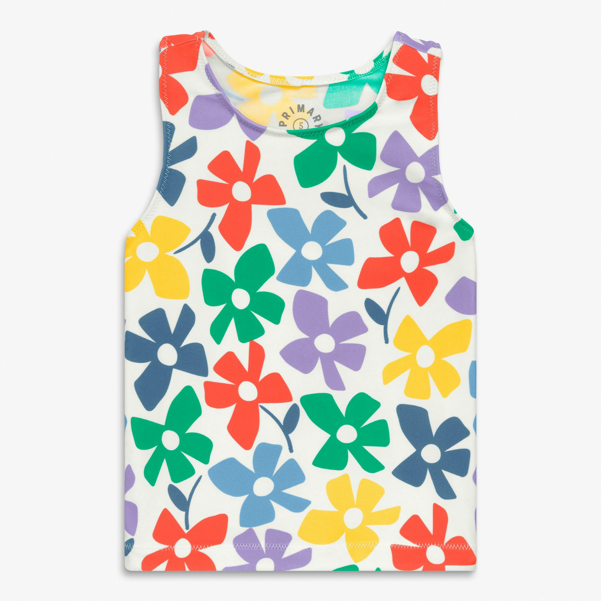 Clearance kids swim tank in rainbow blooms