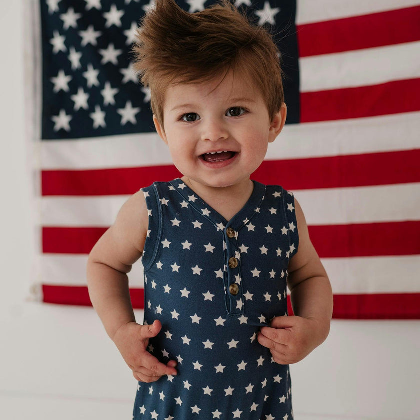 Boy's Sleeveless Romper