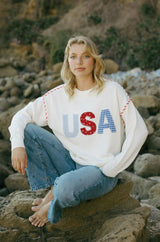 Riley Crew - USA Patchwork