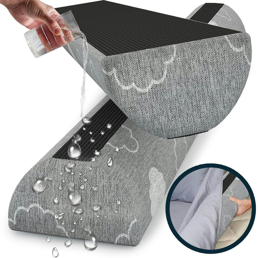 Sleepah Bed Bumpers for Toddlers - Memory Foam Guard Rail Pads for Kids Bed